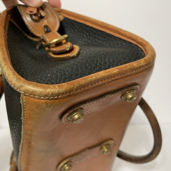 Dooney & Bourke Vintage Black Brown Leather Pebbled Hand Bag Purse - DAMAGED - Picture 10 of 16